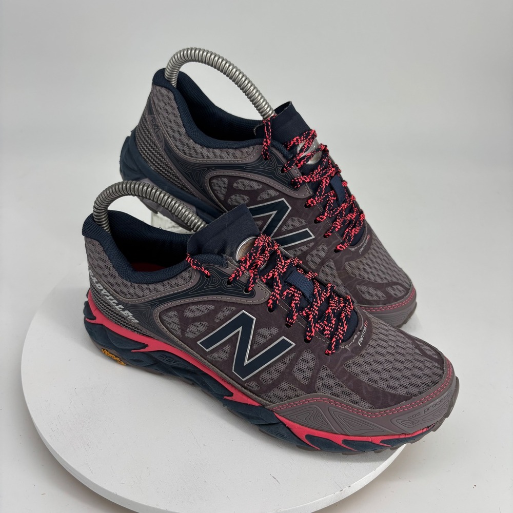 New Balance Leadville v3 Trail Running Shoes Womens 7 Grey Pink Vibram Sole